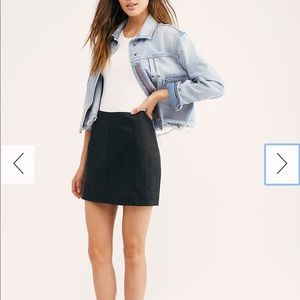 Free People vegan leather skirt size 6